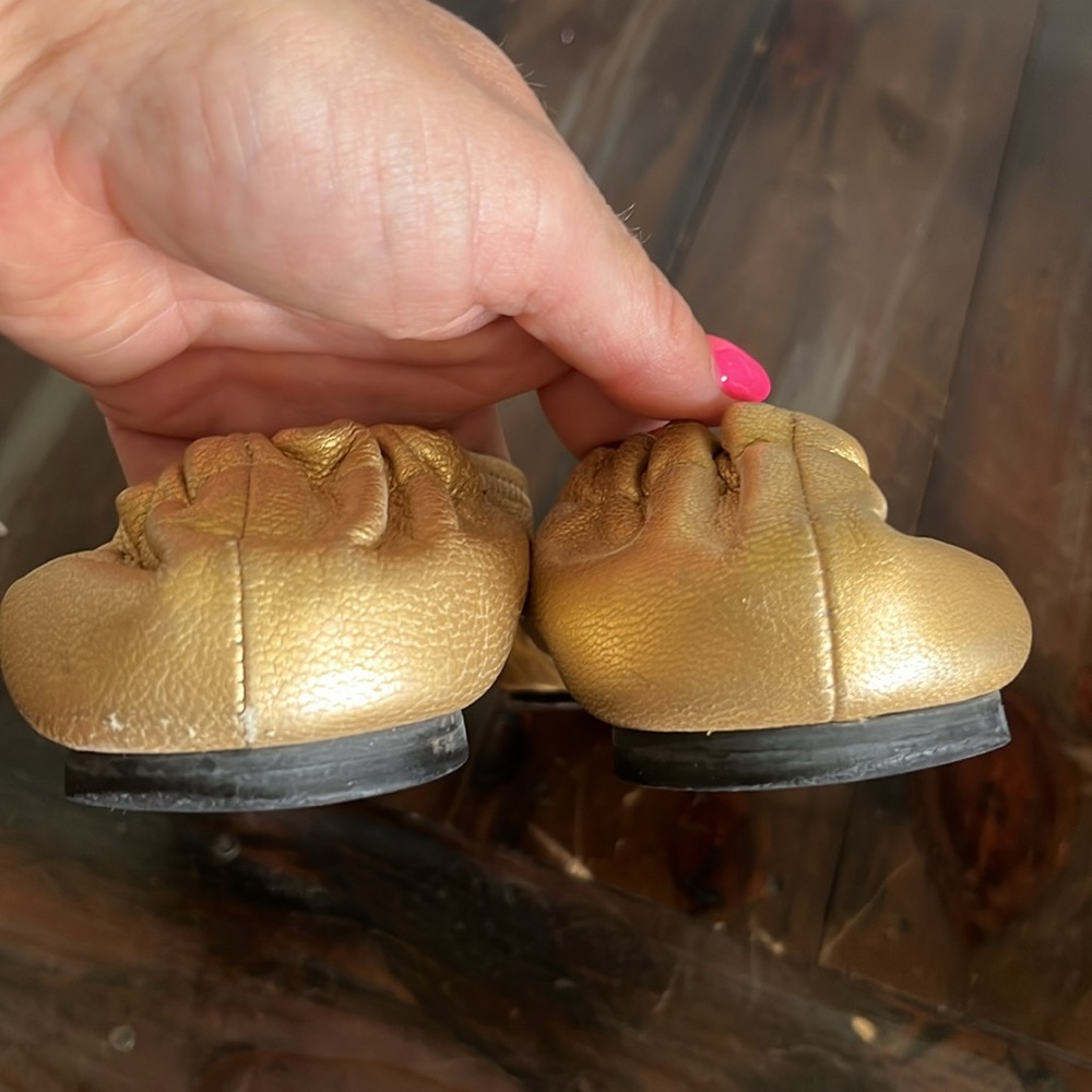 Tory Burch Gold Ballet Flat size 7 - Picture 4 of 6